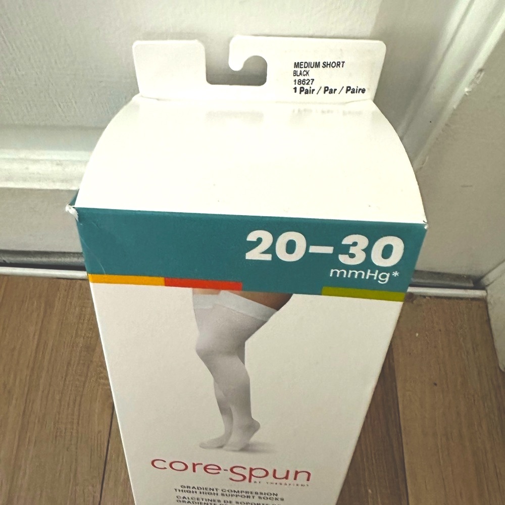 Core-Spun Gradient Compression Thigh High Support… - image 3